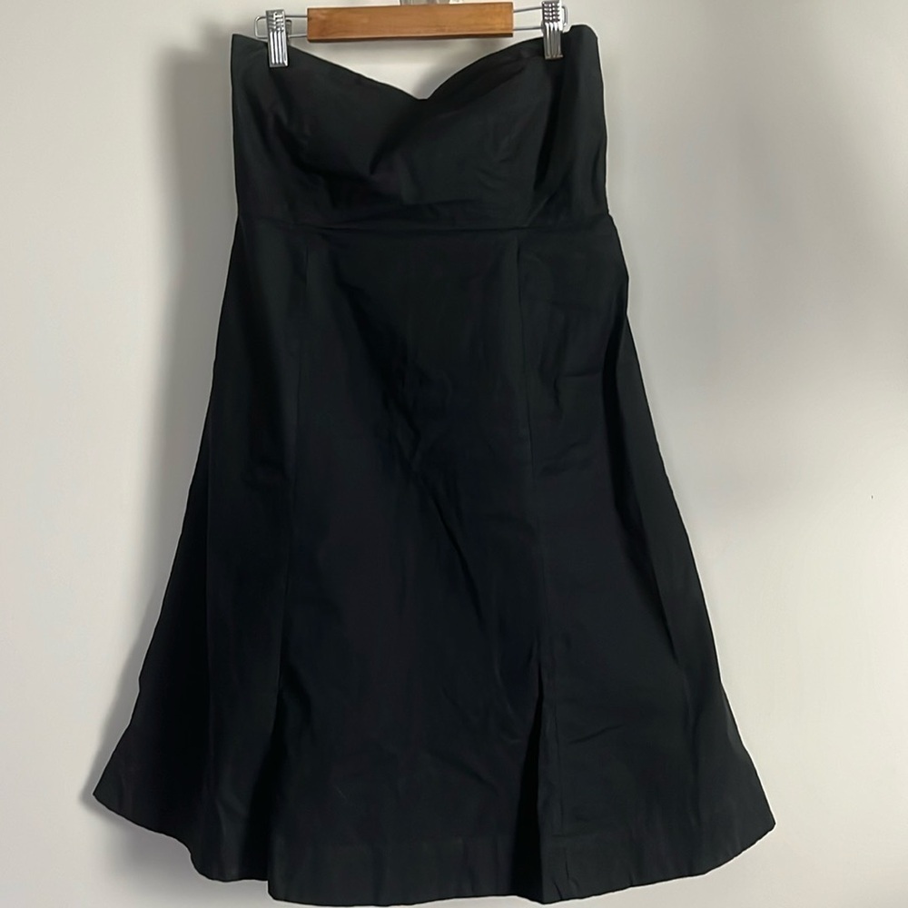 Gap stretch black strapless cotton blend dress size 8